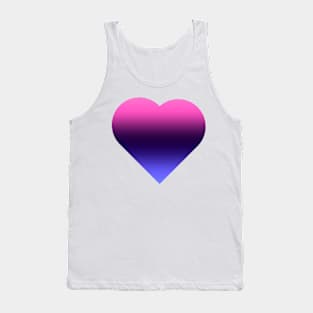 Bi+ Hearts Omnisexual Flag (Vertical Gradient Solo) Tank Top